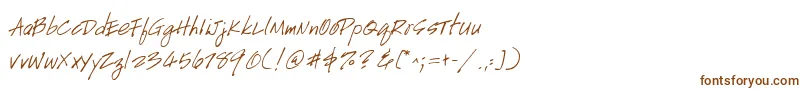 GeHandyscript Font – Brown Fonts on White Background