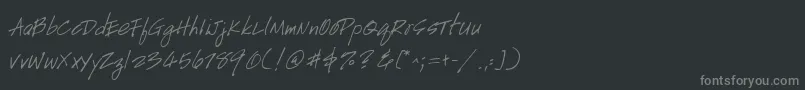 Шрифт GeHandyscript – серые шрифты на чёрном фоне