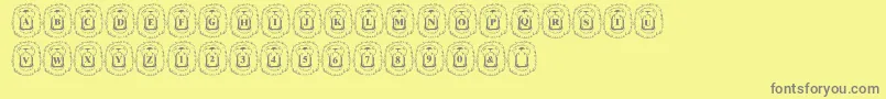 LmsLionAround-Schriftart – Graue Schriften auf gelbem Hintergrund