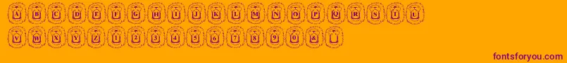 Police LmsLionAround – polices violettes sur fond orange