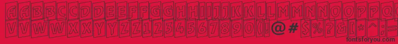 ARewindertitulcmotlup Font – Black Fonts on Red Background