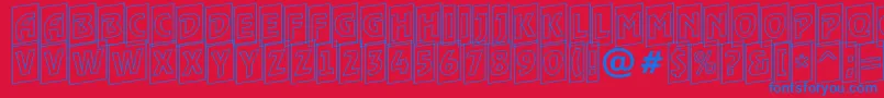 ARewindertitulcmotlup Font – Blue Fonts on Red Background