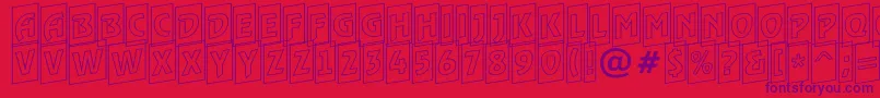 ARewindertitulcmotlup Font – Purple Fonts on Red Background