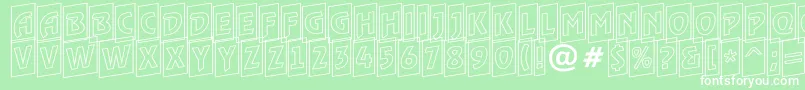 ARewindertitulcmotlup Font – White Fonts on Green Background