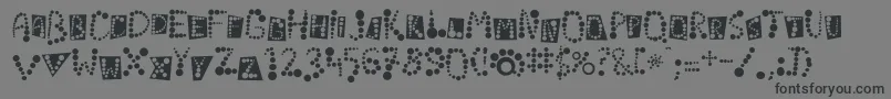 フォントLinotypekropki – 黒い文字の灰色の背景