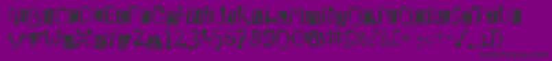 Linotypekropki-fontti – mustat fontit violetilla taustalla