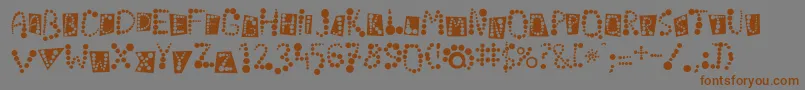 Шрифт Linotypekropki – коричневые шрифты на сером фоне