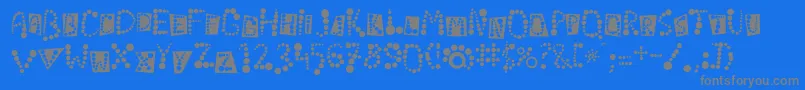 Linotypekropki Font – Gray Fonts on Blue Background