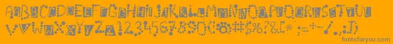 Linotypekropki Font – Gray Fonts on Orange Background