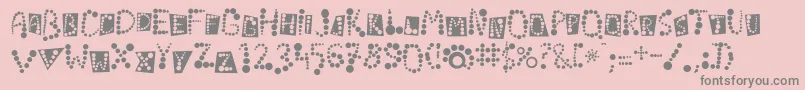 Linotypekropki-Schriftart – Graue Schriften auf rosa Hintergrund