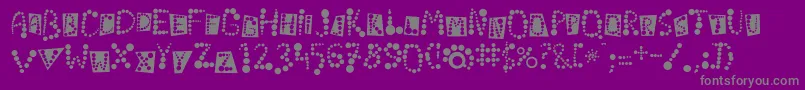 Linotypekropki-Schriftart – Graue Schriften auf violettem Hintergrund