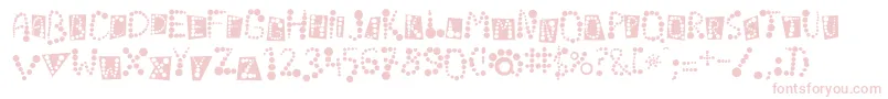 Fonte Linotypekropki – fontes rosa em um fundo branco