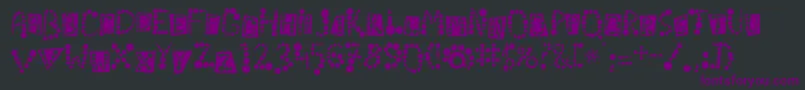 Шрифт Linotypekropki – фиолетовые шрифты на чёрном фоне