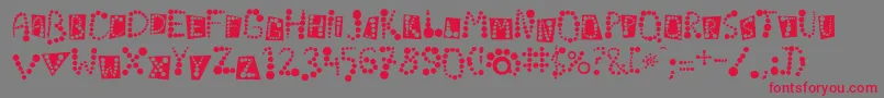 Linotypekropki Font – Red Fonts on Gray Background