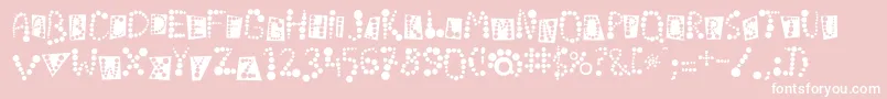 Шрифт Linotypekropki – белые шрифты на розовом фоне