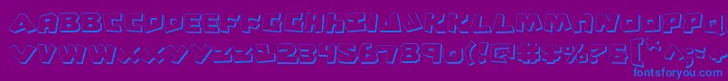 CroMagnumShadow Font – Blue Fonts on Purple Background