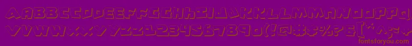 CroMagnumShadow Font – Brown Fonts on Purple Background