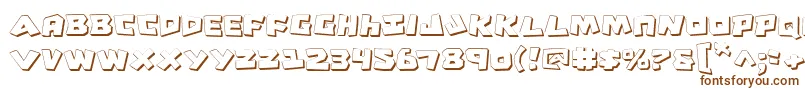 CroMagnumShadow-fontti – ruskeat fontit valkoisella taustalla