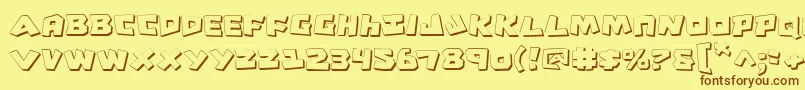 CroMagnumShadow Font – Brown Fonts on Yellow Background