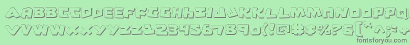 CroMagnumShadow Font – Gray Fonts on Green Background