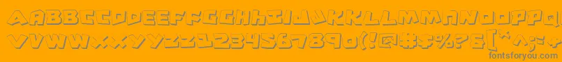 CroMagnumShadow-Schriftart – Graue Schriften auf orangefarbenem Hintergrund