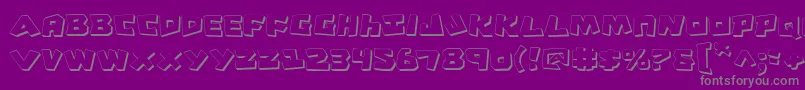 CroMagnumShadow Font – Gray Fonts on Purple Background