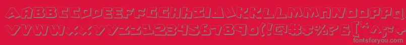 CroMagnumShadow Font – Gray Fonts on Red Background