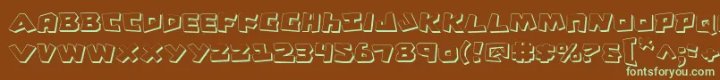 CroMagnumShadow Font – Green Fonts on Brown Background