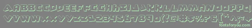 CroMagnumShadow Font – Green Fonts on Gray Background