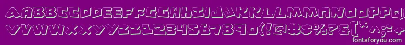 CroMagnumShadow Font – Green Fonts on Purple Background