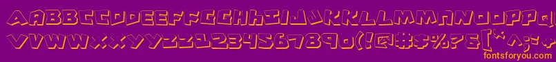 CroMagnumShadow Font – Orange Fonts on Purple Background