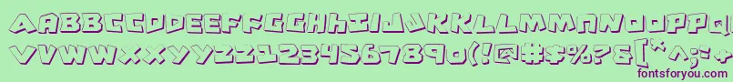 CroMagnumShadow Font – Purple Fonts on Green Background