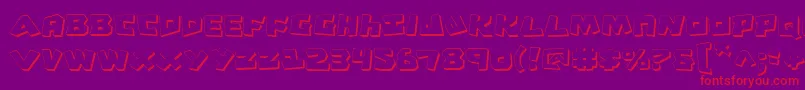 CroMagnumShadow Font – Red Fonts on Purple Background