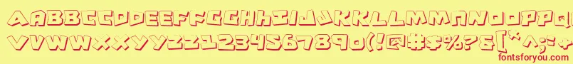 CroMagnumShadow Font – Red Fonts on Yellow Background