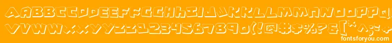 CroMagnumShadow Font – White Fonts on Orange Background