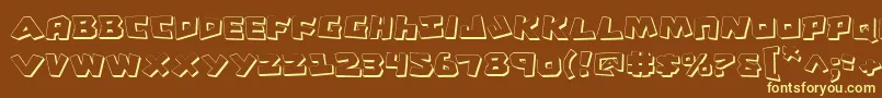 CroMagnumShadow-fontti – keltaiset fontit ruskealla taustalla