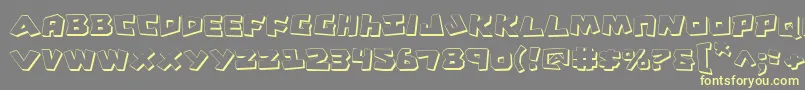 CroMagnumShadow Font – Yellow Fonts on Gray Background