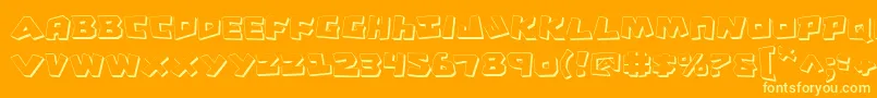 CroMagnumShadow Font – Yellow Fonts on Orange Background