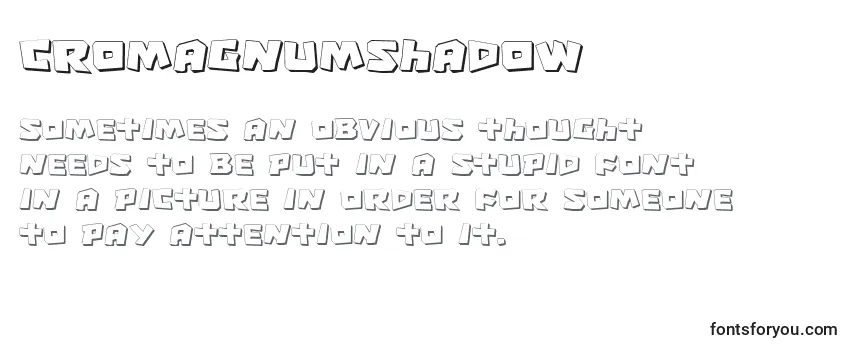 Schriftart CroMagnumShadow