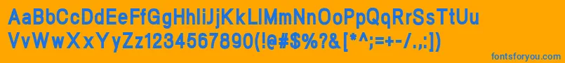 NeogramHeavycnd Font – Blue Fonts on Orange Background