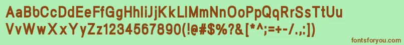 NeogramHeavycnd-fontti – ruskeat fontit vihreällä taustalla