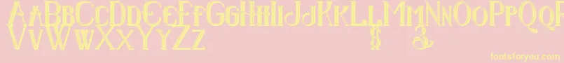 Senandungmalam3Dregular Font – Yellow Fonts on Pink Background