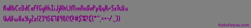 Шрифт BocumaDentBrk – фиолетовые шрифты на сером фоне