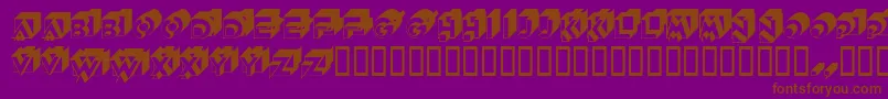 Qubistscapsssk Font – Brown Fonts on Purple Background