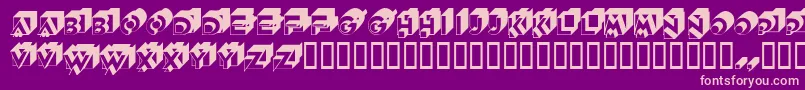 Qubistscapsssk Font – Pink Fonts on Purple Background