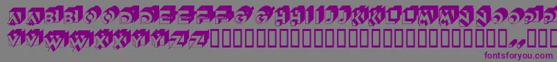 Qubistscapsssk Font – Purple Fonts on Gray Background