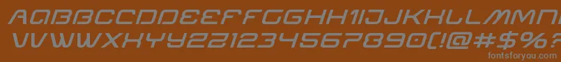 Miraclemercurysemiboldexpandital Font – Gray Fonts on Brown Background