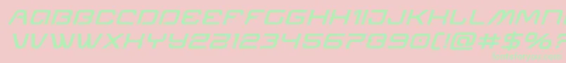 Miraclemercurysemiboldexpandital-Schriftart – Grüne Schriften auf rosa Hintergrund