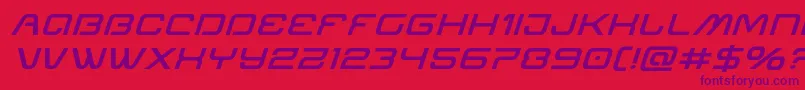 Miraclemercurysemiboldexpandital Font – Purple Fonts on Red Background