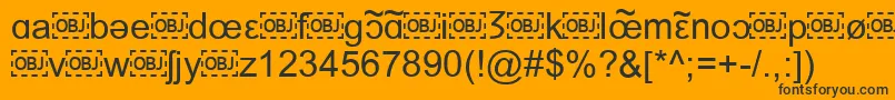 Шрифт IpaFont – чёрные шрифты на оранжевом фоне